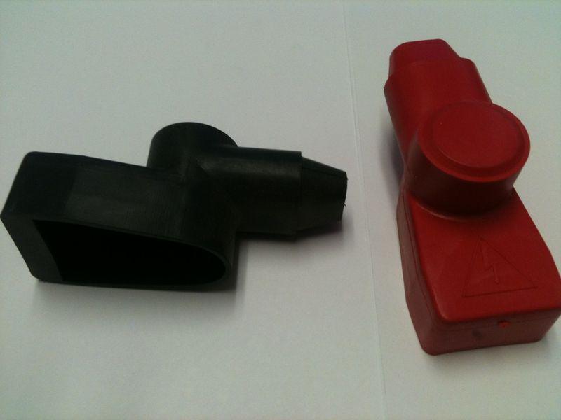 Red and black battery post boot - 1 pair