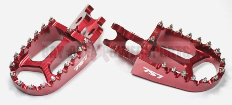 New billet cnc wide fat foot pegs red honda cr crf 125 250 250r 250x 450r 450x