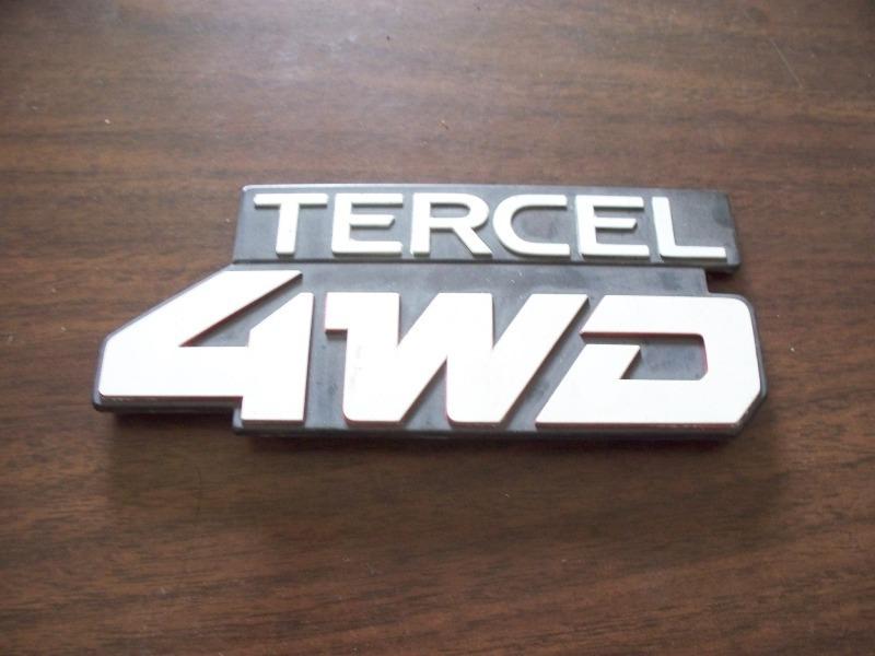 Emblem used decal logo toyota tercel 4wd awd 4x4