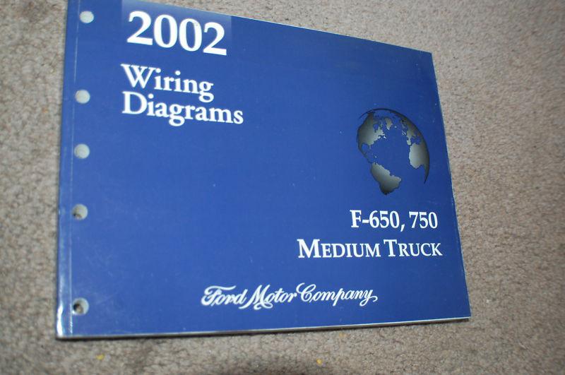 2002 ford f-650-750 series factory service shop manual electrical wiring diagram