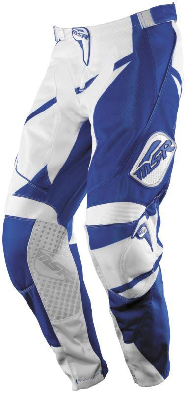 2014 msr maxair split vented motocross pants - size 38 - blue/white