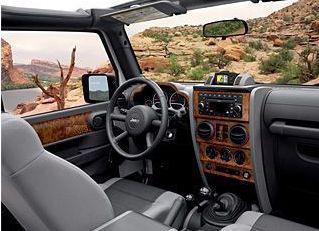 Jeep wrangler unlimited interior wood carbon dash trim kit 2007 2008 2009 2010