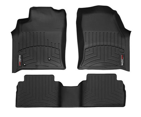 Weathertech custom fit black floor liner set 2007-2013 sierra silverado ext cab