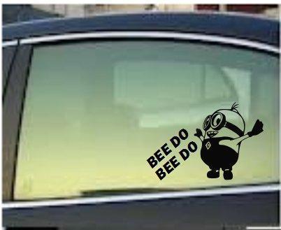 Minion bee do bee do car window sticker decal