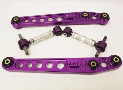 Purple type2 aluminum left+right side rear lower control arm+camber kit ek em ej