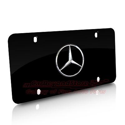 Mercedes-benz 3d star black stainless steel license plate, geniune mb product