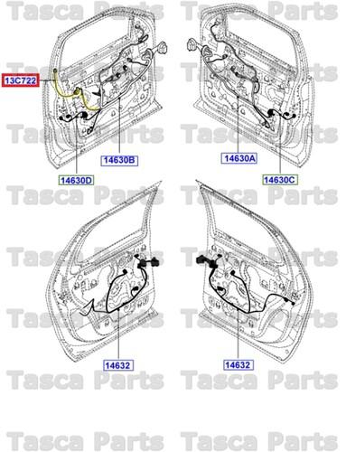 Brand new oem lh front door illuminated entry keypad wire assembly ford mercury