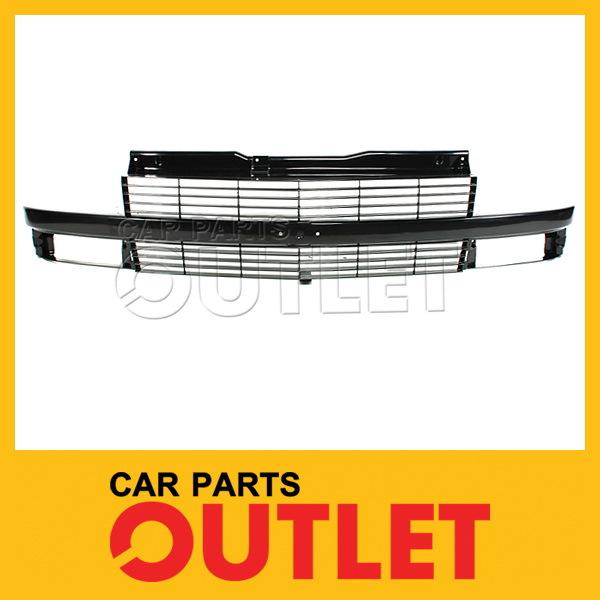 95-02 03 04 05 astro front grille black finished platsic w/composite h/lamp type