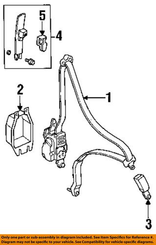 Honda oem 04818s5a305za front seat belts-belt & retractor