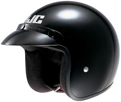 New hjc fg-c youth open-face youth helmet, gloss black, s-m