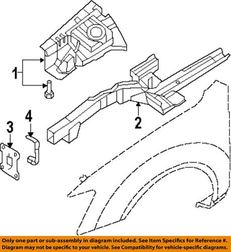 Hyundai oem 645020a000 fender apron-apron assembly