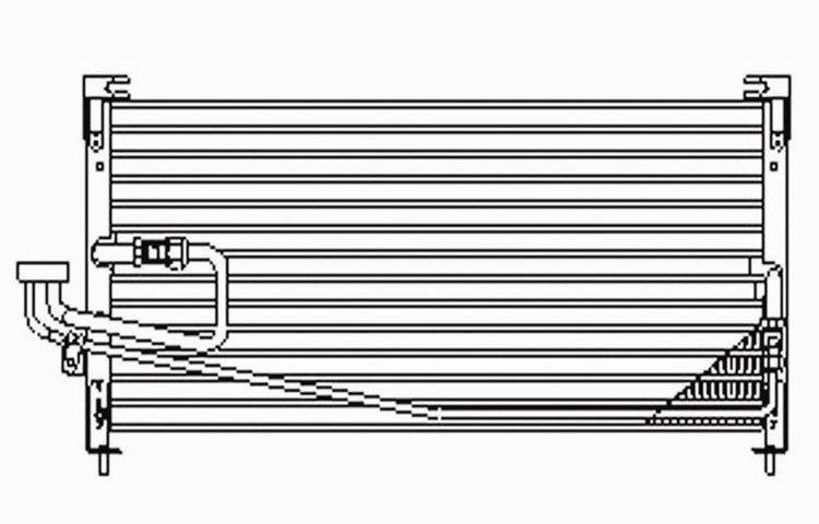 Replacement ac condenser parallel flow type 1999-2003 mitsubishi galant mr298795