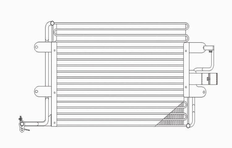 Replacement condenser pfc type 01-05 volkswagen passat 1.8l 2.0l 2.8l 3b0260401b