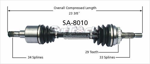 Surtrack perf axles sa-8010 cv half-shaft assembly-new cv axle shaft