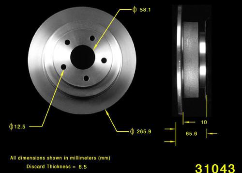 Bendix prt1474 rear brake rotor/disc-disc brake rotor