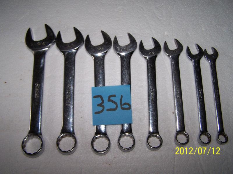 Snap-on 8pc short wrenchs chrome 3/8-13/16 used vgc #356