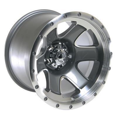 Summit racing nomad diamond cut wheel 15"x10" 5x4.5" bc set of 4