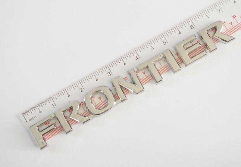 New chrome " frontier" 3d emblem decal sticker fits nissan truck rear trunk lid