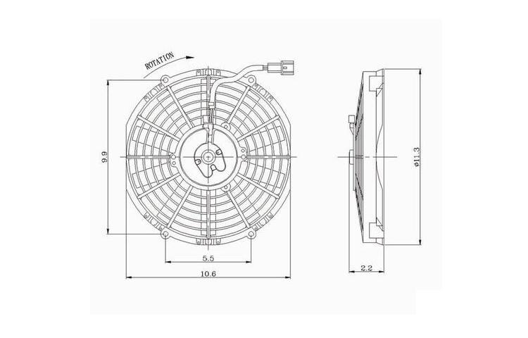 Replacement ac condenser cooling fan assembly 2000-2004 volvo s40 v40 306305319