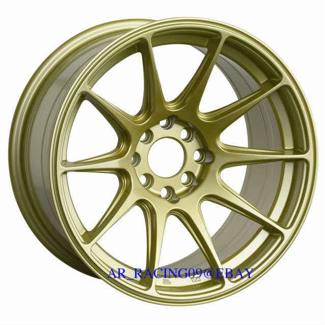 Xxr 527 17x8.25 +35 gold accord maxima rsx tsx civic mazda3 lancer wrx brz frs