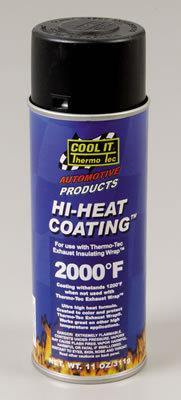 Thermo-tec exhaust wrap coating high-temperature black 11 oz. spray can each