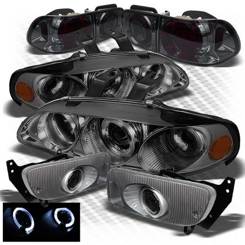 92-95 civic 2dr smoked projector headlights + altezza tail lights + fog lights