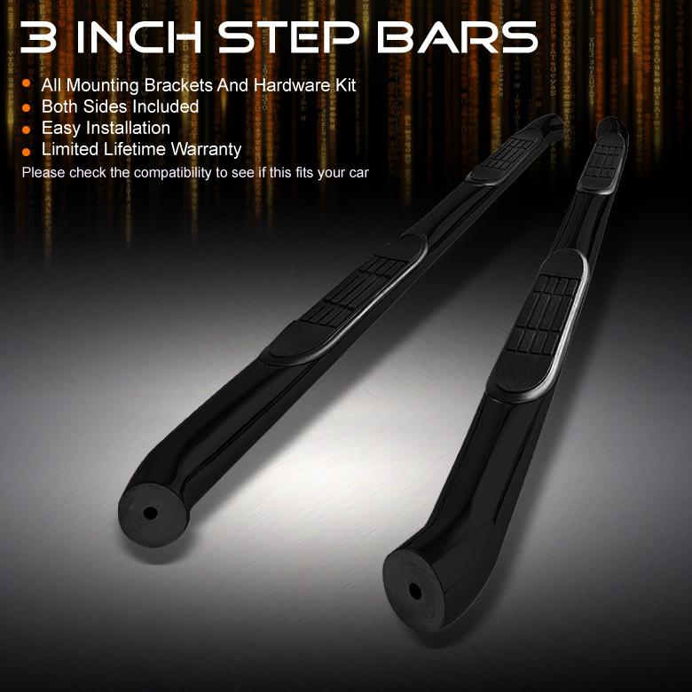 07-13 outlander 3" black powder coated side step nerf nerf bar running board set