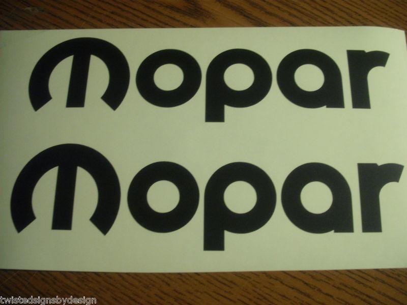 Mopar - dodge - set of 2  matte black decals - !! set of two - new !!!