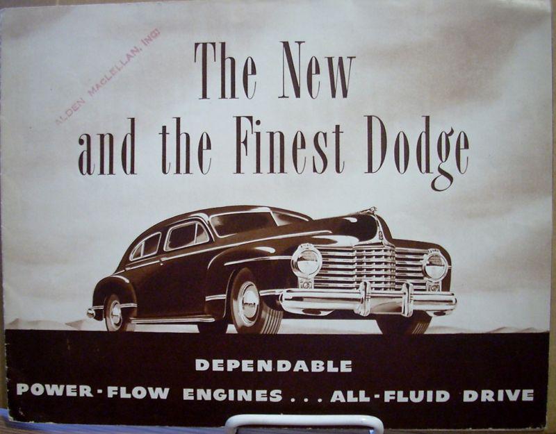 1942 42 dodge b&w sales brochure catalog