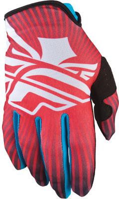 Fly racing lite race motocross gloves red/blue youth sz lg/6 366-01206