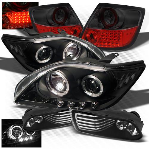 05-07 tc black projector headlights + r/s led perform tail lights + fog lights