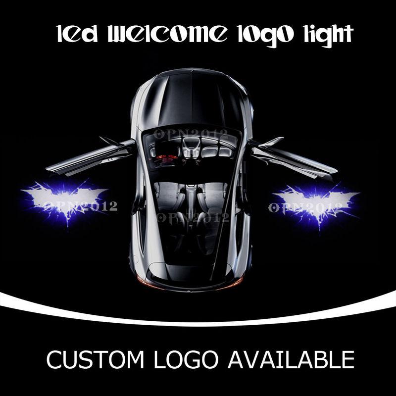 Car door step laser projector lamp dc dark knight batman logo shadow led light