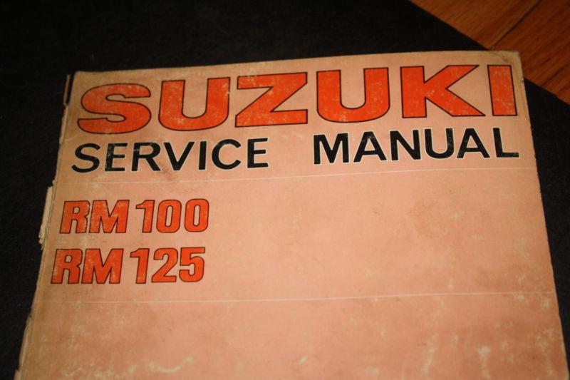 Nos suzuki rm100 rm125 service manual