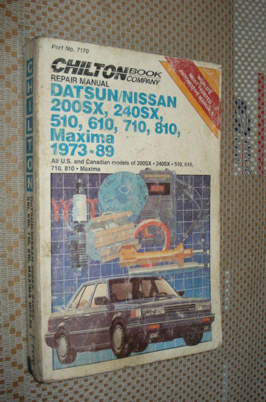 1973-1989 nissan datsun 200sx 240sx maxima 510 610 710 service manual shop book