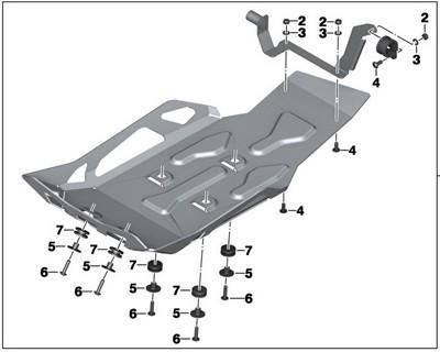 Bmw genuine motorcycle enduro aluminium engine guard set r1200gs k50