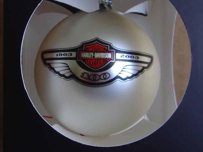 Make offer,,,,,,,,,,,,,  harley davidson 100th 2003 christmas bulb ornament xmas