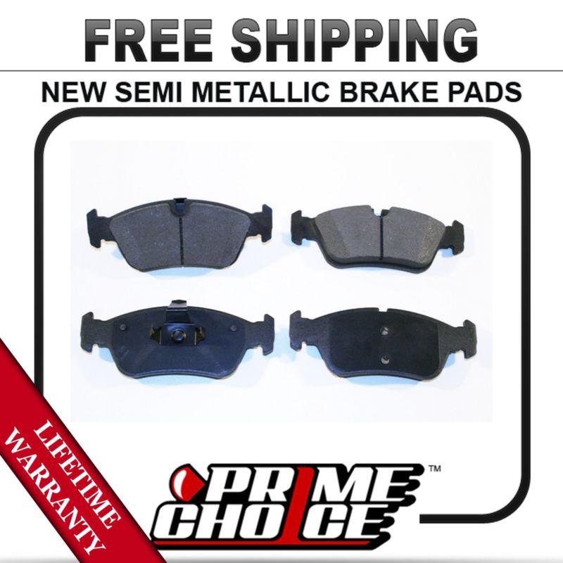 Front semi metallic disc brake pad kit full set with lifetime warranty