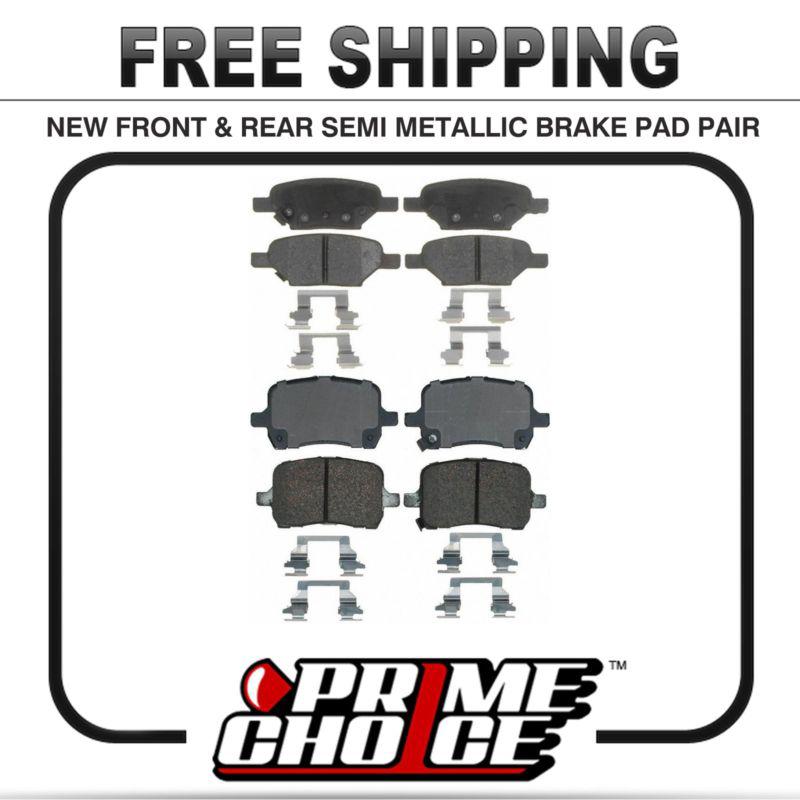 Premium front & rear metallic disc brake pads 2 full complete sets 4 pair 8 pads