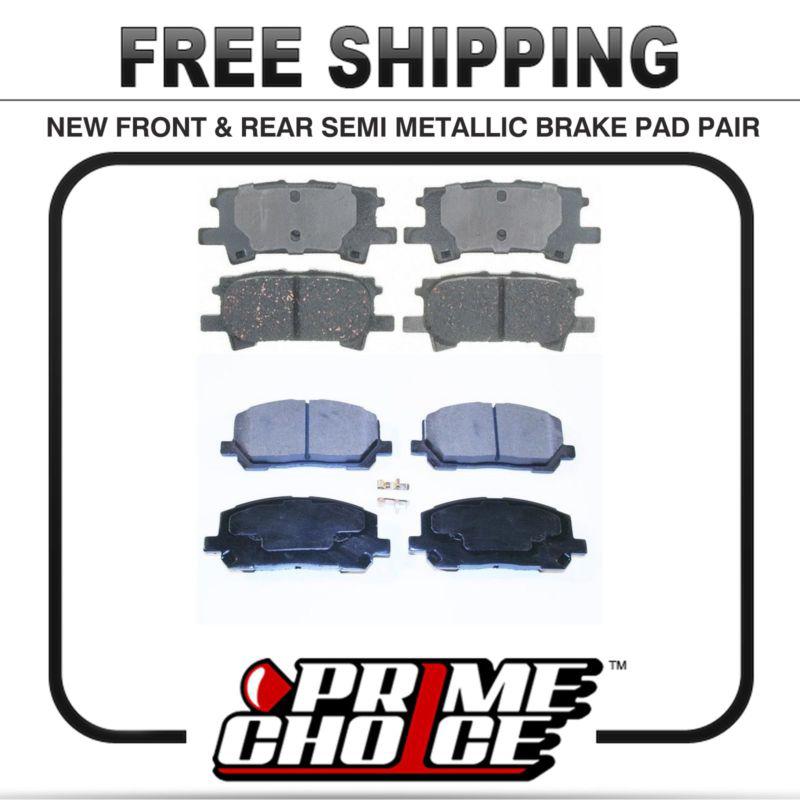 Premium front & rear metallic disc brake pads 2 full complete sets 4 pair 8 pads