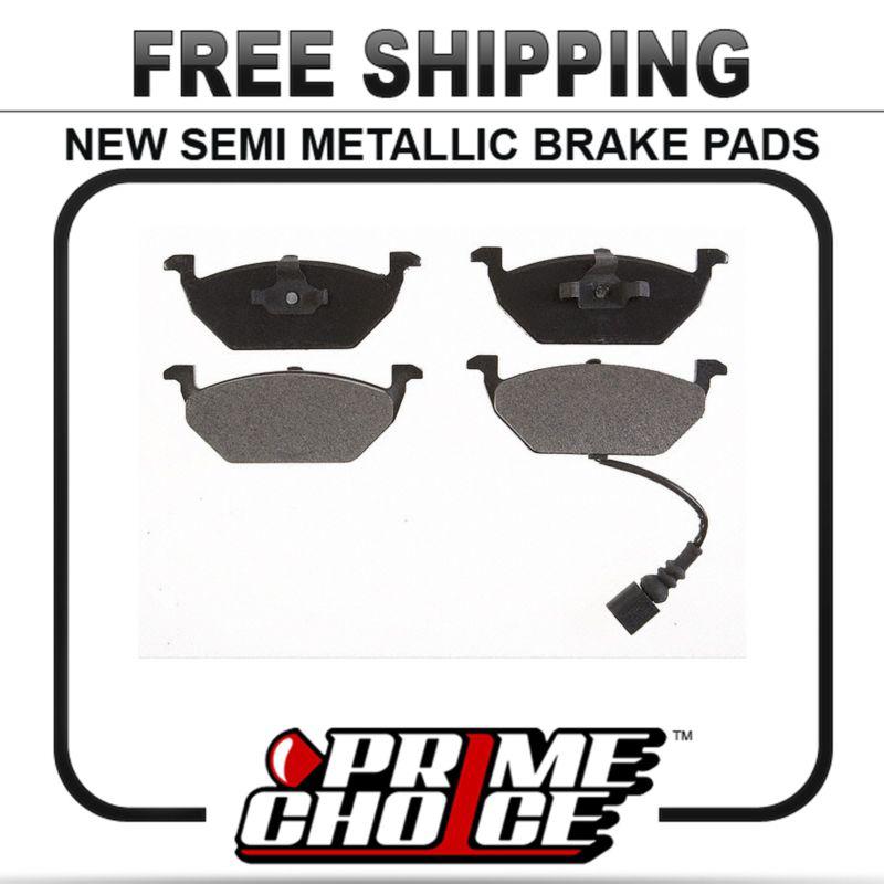 New premium complete set of front metallic disc brake pads with shims