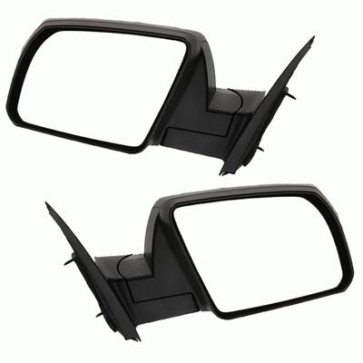 Smooth black power side view door mirror pair set driver passenger left+right