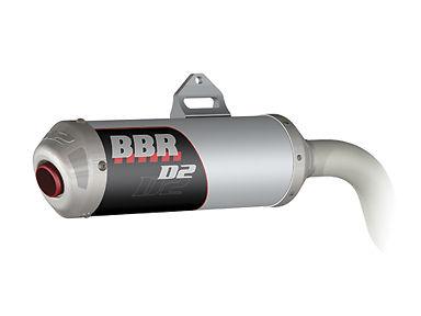 Bbr exhaust sys d2 big bore klx/drz110  02-08 silver 205-klx-1132