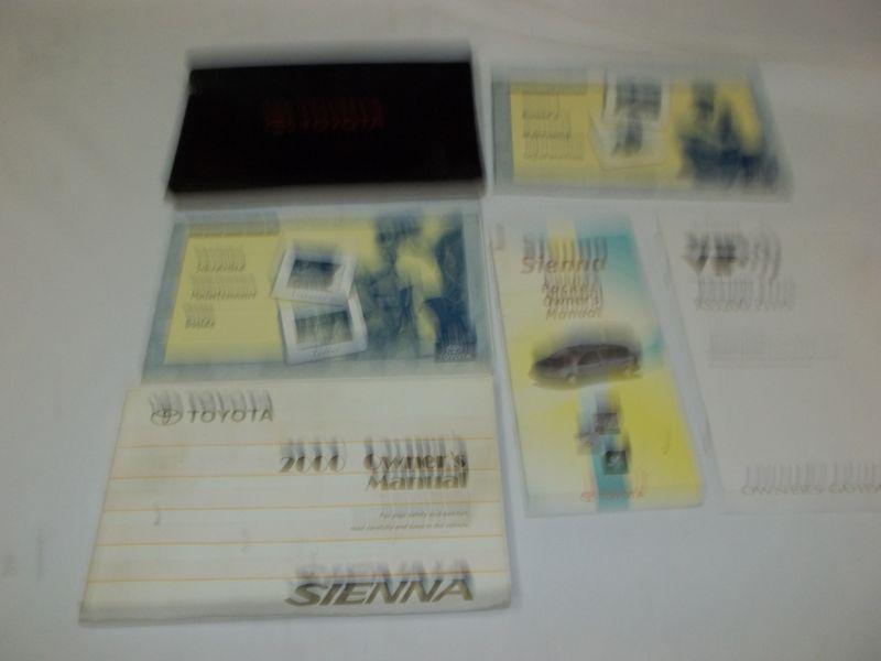 2000 toyota sienna owner's manual 6/pc.set & black toyota factory case free s/h