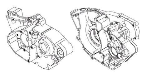 06 kx450f kx 450f kxf450 oem crankshaft crank cases 