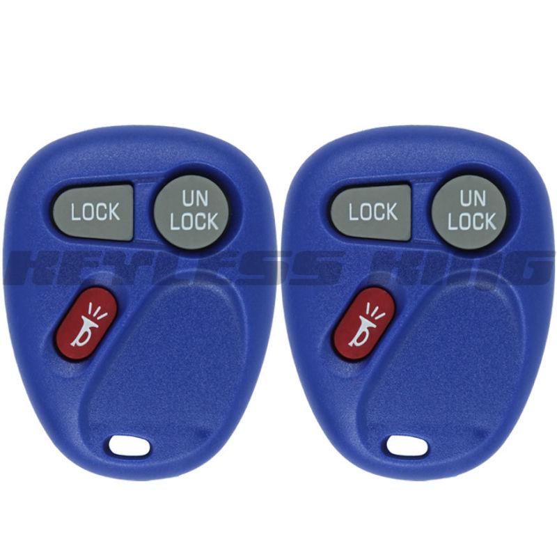 2 new blue replacement keyless entry remote key fob clicker for 15042968