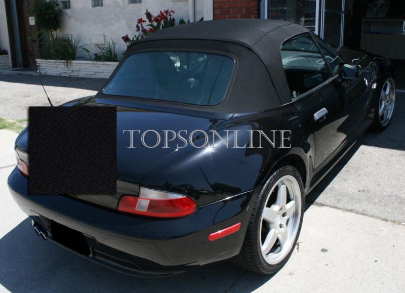 Bmw z3 & m roadster convertible top with window, factory twillfast cloth, black