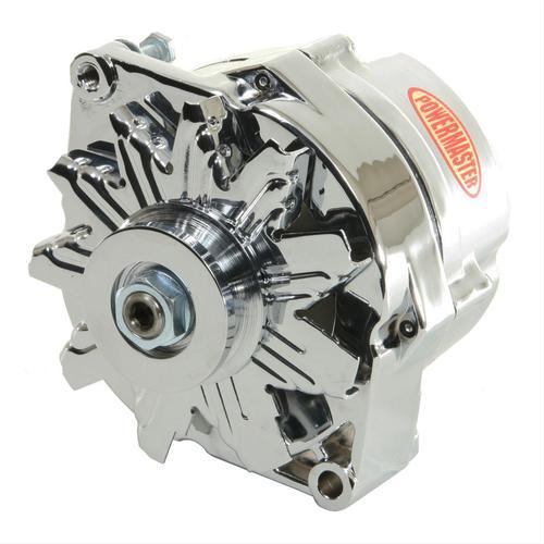 Powermaster street alternator 65 amps chrome plated 12v gm 10dn case 17102