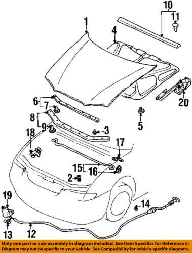 Mazda oem gd7a56620a hood-lock