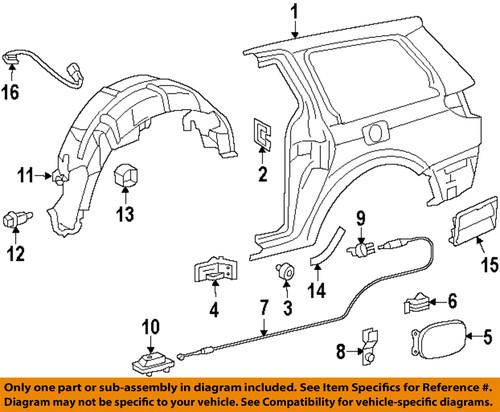 Toyota oem 7703508020 side panel-release cable