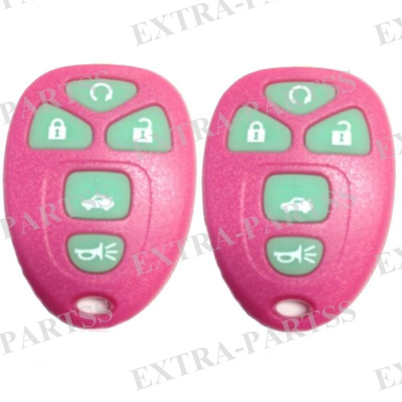 2 new pink glow in dark gm keyless remote key fob transmitter clicker beeper